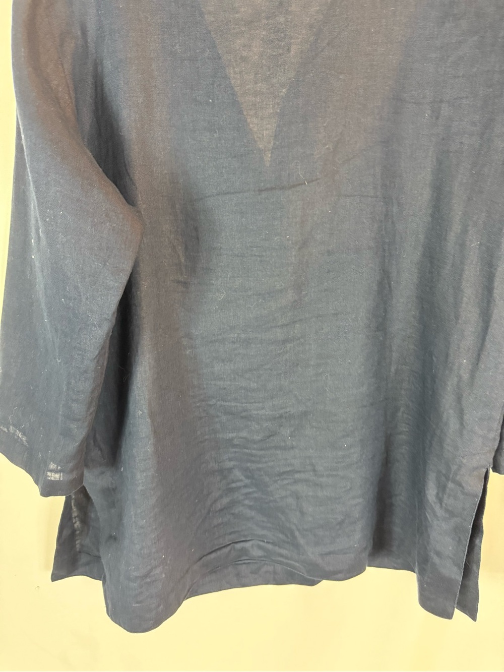Chaps women tunic Navy blue Classic 100% Linen size: XL - Picture 12 of 13
